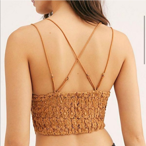 🆕 Free People Celine Lace Bralette burnt caramel - Picture 2 of 6